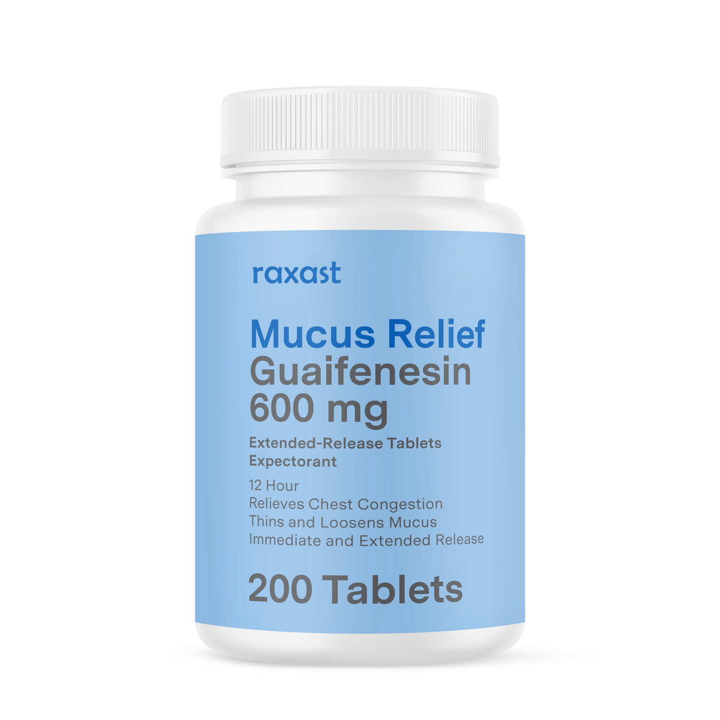 Mucus Relief (guaifenesin 600 mg), 200 ct