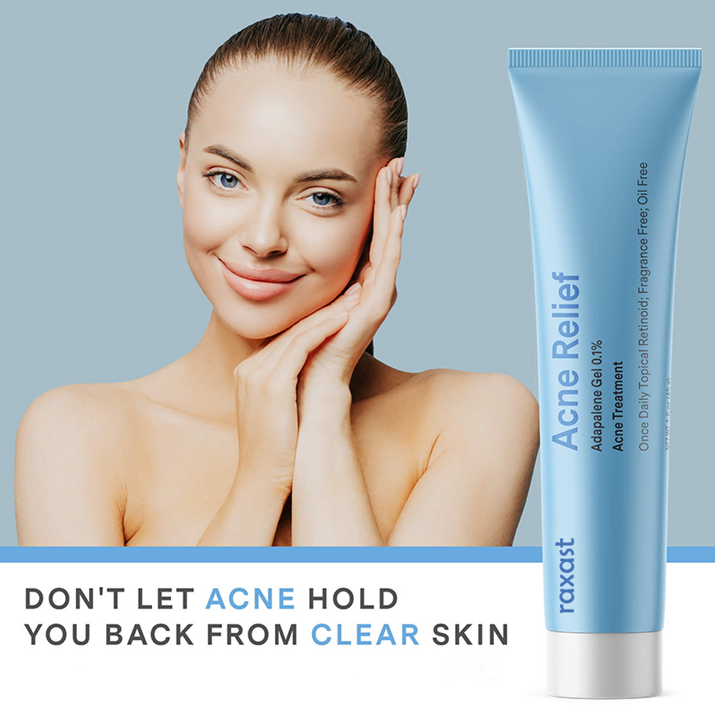 Acne Raxast Adapalene Gel 0.1%, 1.6 oz (45 g)