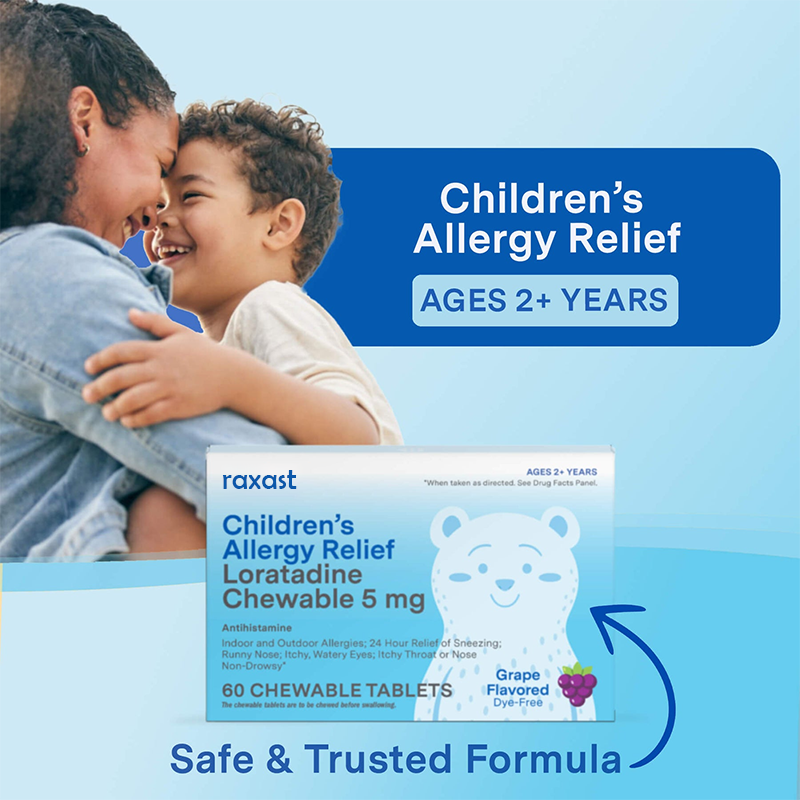 RAXAST Children’s Allergy Raxast (loratadine 5 mg), 60 ct